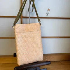 肩掛けバッグ　総絞りオレンジ系　ショルダーバッグ　祭り小物　和装小物　お祭り　お神輿