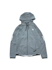 アディダス プルオーバー フードジップアップ M グレー