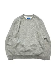 アディダス 3本線 刺繍 ロゴ 起毛 スウェット グレー