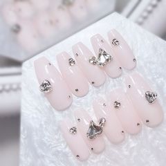 ネイルチップ 量産型 ちゅるんネイル ツイードネイル 白ネイル