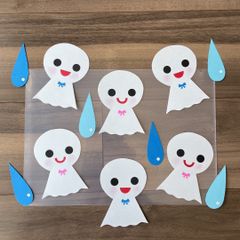 てるてるぼうず 虹 壁面飾り 梅雨 6月 7月 保育高齢者