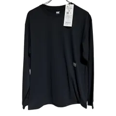 C405 【タグ付き 未使用】 HELLY HANSEN ヘリーハンセン ロンＴ Tシャツ 長袖 ロング シャツ ワンポイント シンプル ブラック カジュアル メンズ M