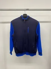 メンズ Cutter＆Buck(カッター＆バック) ゴルフ ウール混 刺繍ロゴ ウィンドブレーカー 防風 ジップアップ ニット セーター