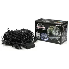 【新品】 GOODGOODS イルミネーションライト 500球 30m 白 LED電飾 屋外 防水 イルミネーション クリスマス ツリーライト tree ホテル ベランダ フェンス 綺麗 屋内 装飾 雰囲気 ハロウィン 複数連結 看板 複数連結 部屋 庭 看板