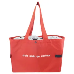 ☆ レッド ☆ お買い物トートバッグ エコバッグ 保冷 折りたたみ レジカゴ用保冷バッグ レジカゴ型 エコバック おりたたみ 買い物バッグ保冷 買い物袋 エコバッグマチ付き エコ バッグ バック 保温 コンパクト マチ付き マチ広 大容量 折り畳み マチあり