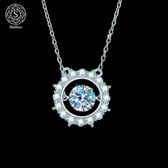 【毎日つけられる、私のご褒美ジュエリー】モアサナイト ネックレス 1ct S925 シルバー 18Kホワイトゴールド GRA鑑定書付き VVS Dカラー レディース ジュエリー プレゼント ギフト 上品 高見え 可愛い moissanite necklace