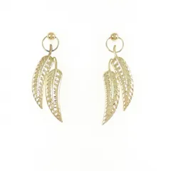 K18YG リーフ ピアス