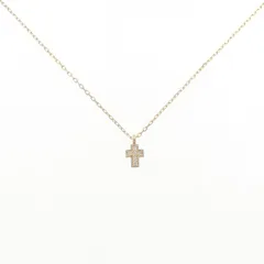 K18YG クロス ダイヤモンド ネックレス 0.03CT