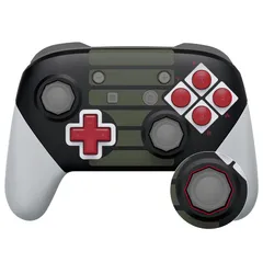 eXtremeRate クラシック NES スタイル フェースプレート バックプレート ハンドルカバー、八角形のゲート付きスティックデザイン DIY交換用グリップハウジングシェル Nintendo Switch Proコントロ [クラシックなNESスタイル。]