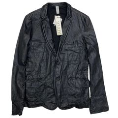 極美品 WAREHOUSE ウェアハウス オールレザー ダウンベスト サイズM