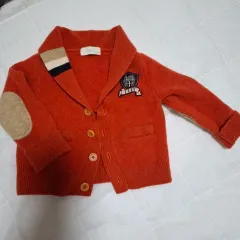 (実際サイズ 80 85) ダックス カーディガン (ウール100%)