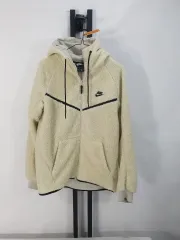 ナイキ テックパック フリース ウィンドランナー シープスキン シェルパ ジャケット アイボリー 白 L