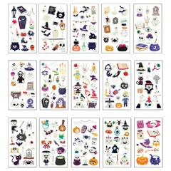 isla&bolso タトゥーシール 夜光ステッカー 15枚セット 光る キッズ仮装 コスプレ 可愛い (クリスマス) [クリスマス]