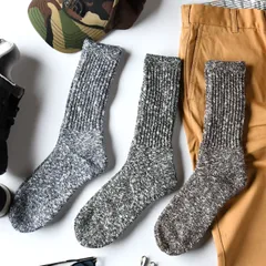 【新品3足セット】⭐︎冬場に最適⭐︎ローゲージMIXスラブパイル メンズソックス