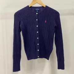 S ポロ ラルフローレン 新モデル ケーブル カーディガン ネイビー