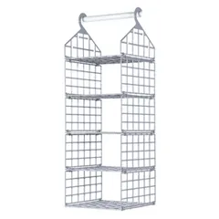 RYUBOF クローゼット収納 吊り下げ収納 折りたたみ式 服収納 衣類収納 ハンガー収納 タビトラ 吊り下げラック 下着収納 衣装ケース クローゼットオーガナイザー (グレー, 5段) [グレー] [5段]