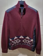 (最高級)グレッグ・ノーマン 防風ダウンジャケットニット ジップアップ 105