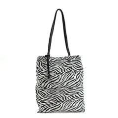 ☆ ゼブラ ☆ cooco アニマル柄ツマミハンドルフラットトートバッグ coocoトートバッグ クーコ バッグ トート A4 縦 アニマル柄 肩掛けバッグ 肩掛けカバン レディース 手提げバッグ バック レディースバッグ 鞄 かばん カバン 縦型 軽量