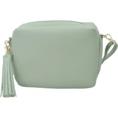 ☆ MINTGREEN ☆ DOT&STRIPE フリンジ付きショルダー ショルダーバッグ レディース 小さめ 斜めがけバッグ 斜め掛け 斜めがけ スクエアショルダーバッグ 肩掛け バッグ ボックス型 フリンジ 軽量 軽い 通勤 大人 上品 モノピア ギフト