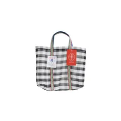 ☆ チェックモノトーン ☆ FORMOSA バッグ 2号 台湾 漁師 網バッグ トートバッグ メッシュ 台湾バッグ メッシュバッグ エコバッグ スパバッグ プールバッグ 温泉バッグ サウナバッグ レトロバッグ 漁師網バッグ かわいい おしゃれ 小さめ A4のサムネイル