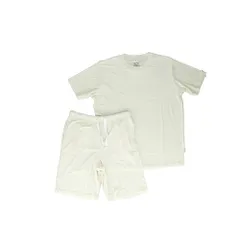 ☆ 02.オフホワイト ☆ ＬLサイズ ☆ FRUIT OF THE LOOM パイルルームウェア上下セット フルーツオブザルーム ルームウェア FRUIT OF THE LOOM セットアップ 上下セット 半袖 パイルルームウェア ショートパンツ