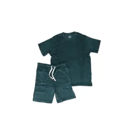 ☆ 30.グリーン ☆ Mサイズ ☆ FRUIT OF THE LOOM パイルルームウェア上下セット フルーツオブザルーム ルームウェア FRUIT OF THE LOOM セットアップ 上下セット 半袖 パイルルームウェア ショートパンツ