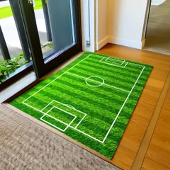 SALUDABLE サッカーマット サッカー場 プレイマット キッズ カーペット ラグマット 洗える (80×120cm) [80×120cm]