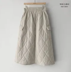 F(44-77) キルティング ダウン ISTJ VENDING MACHINE Ver. スカート ロング丈