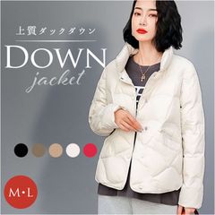 未使用に近い】DONOBAN ショート丈ダウンジャケット ライトベージュ M 