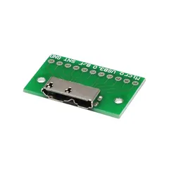 WLGQ USB 3.1 Micro B メス PCBテストソケット付き 2.54mmピッチテストボード 1