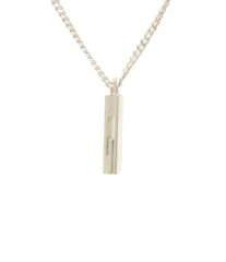 美品 グッチ ネックレス SV925 カットアウトG バー ユニセックス GUCCI