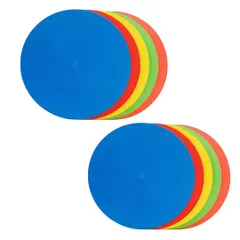 e-na.e-na マーカーコーン サッカー フラットマーカー サッカー 5色 10枚 コーン バスケ 滑り止め付 屋内 