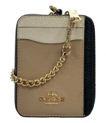 美品 コーチ コインケース パスケース チェーンストラップ付き CW883 レディース COACH