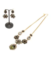 美品 ターター ネックレス イヤリング フラワーモチーフ 2点セット レディース TarTar