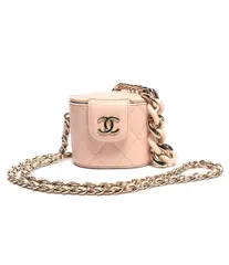 シャネル チェーンレザーショルダーバッグ ココマーク ゴールド金具 ミニバニティバッグ レディース CHANEL