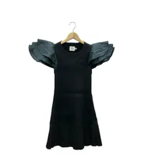 美品 アジェ ナイロンニット切り替えノースリーブフレアミディアムワンピース レディース SIZE L Aje