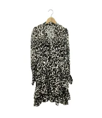 マークジェイコブス シルクレオパード柄長袖シアーワンピース レディース SIZE 00 MARC JACOBS