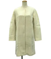 エトロ ノーカラーロングコート ウールアルパカ切り替え レディース SIZE 40 (L) ETRO