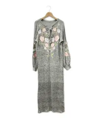 グレースコンチネンタル フラワー刺繍ニットワンピース レディース SIZE 36 (XS) GRACE CONTINENTAL