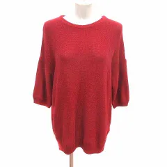 アーバンリサーチ URBAN RESEARCH ITEMS チュニック ニット 長袖 38 M 赤 レッド /YK