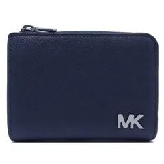 マイケルコース 二つ折り財布 (小銭入れ有り) MICHAEL KORS COOPER レザー 36S5LCOF3O NAVY アウトレット メンズ