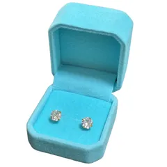 ABILEAD スタッドピアス 7mm, レディース両耳用, ピンクゴールド/ゴールド/シルバー, ねじ式ロックキャッチ, ケース付き (シルバー) [シルバー]