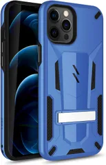 【 ZIZO 】 iPhone 12 Pro Max (6.7インチ) ケース カバー 耐衝撃 衝撃吸収 米軍MIL規格 キックスタンド ハイブリッド (ポリカーボネイト × TPU) TRANSFORM シリーズ 【 ブルー/ブラック 】 [並行輸入品] 