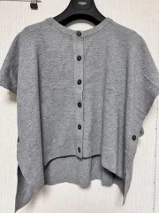 セレクトショップ グレー/アイボリー ニットカーディガン 2種 新品 (90)