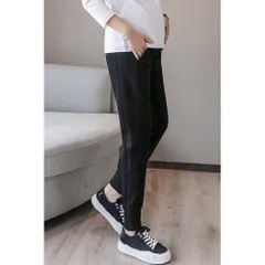 ☆ Bブラック ☆ XLサイズ ☆ マタニティーパンツ ボトムス ジョガー 2タイプ マタニティ パンツ マタニティパンツ 裏起毛 レギンス スパッツ マタニティウェア レディース 妊婦服 ズボン ずぼん マタニティー maternity pants 妊婦