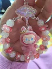 ラブブ キャラクター ビーズ キーホルダー ハンドメイド