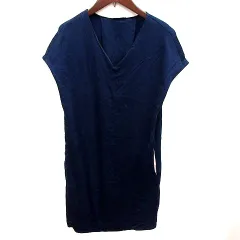 ボールジー BALLSEY トゥモローランド ワンピース タイト ひざ丈 ノースリーブ 38 紺 ネイビー /RT