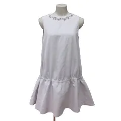 スナイデル SNIDEL ワンピース ミニ ビジュー ノースリーブ 1 薄紫 ライトパープル /MS