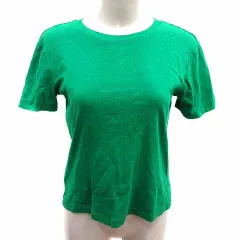 ザラ ZARA Tシャツ カットソー クルーネック 半袖 L 緑 グリーン /YK
