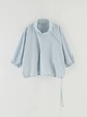 (新品) the raust ジップアップ ハーフネック レディース ブラウス